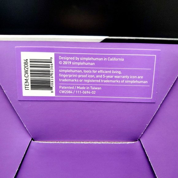 Simplehuman 1.5 Liter / 0.4 Gallon Mini Countertop Trash Can, Brushed Stainless - Picture 9 of 12